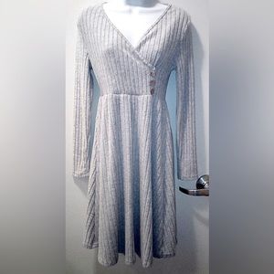💜3/$15 SALE💜Plush Light Gray Sweater Dress